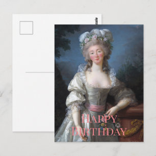 Madame du Barry 1782 Alles Gute zum Geburtstag Postkarte