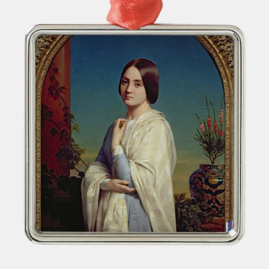 Madame Edouard Dubufe 1842 Ornament Aus Metall (Vorne)