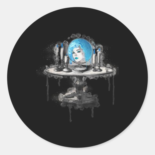 Madame Fortune Teller Runder Aufkleber (Vorderseite)