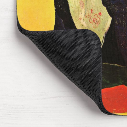 Madame Ginoux mit Büchern von Vincent van Gogh Mousepad (Ecke)