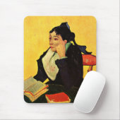 Madame Ginoux mit Büchern von Vincent van Gogh Mousepad (Mit Mouse)