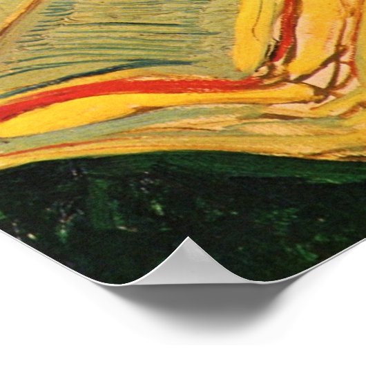 Madame Ginoux mit Büchern von Vincent van Gogh Poster (Ecke)