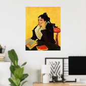 Madame Ginoux mit Büchern von Vincent van Gogh Poster (Heimbüro)