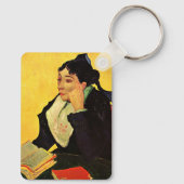 Madame Ginoux mit Büchern von Vincent van Gogh Schlüsselanhänger (Rückseite)