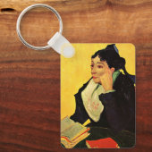 Madame Ginoux mit Büchern von Vincent van Gogh Schlüsselanhänger (Vorderseite)