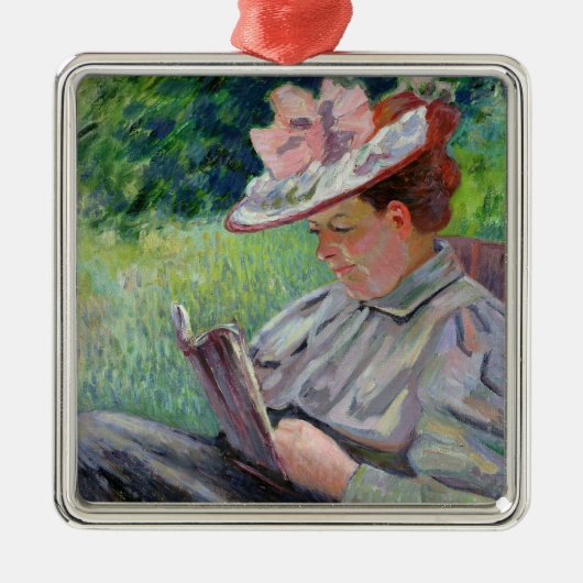 Madame Guillaumin, c.1895 (Öl auf Leinwand) Silbernes Ornament (Vorne)