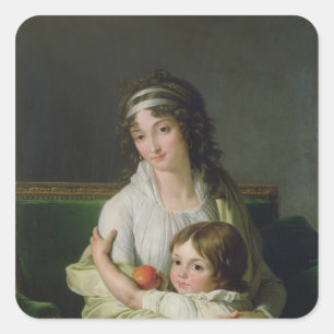 Madame Jeanne-Justine Boyer-Fonfrede und sie Quadratischer Aufkleber