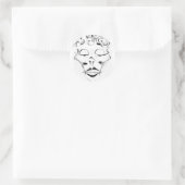 Madame Macabre Runder Aufkleber (Tasche)