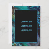 Madame Masquerade Aquamarin Einladung (Rückseite)