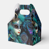 Madame Masquerade Aquamarin Gable Geschenkschachtel (Rückseite)