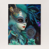 Madame Masquerade Aquamarin Puzzle (Vertikal)