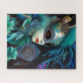 Madame Masquerade Aquamarin Puzzle (Horizontal)