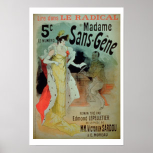"Madame Ohne-Gen" in Le Radical, durch Edmond Poster