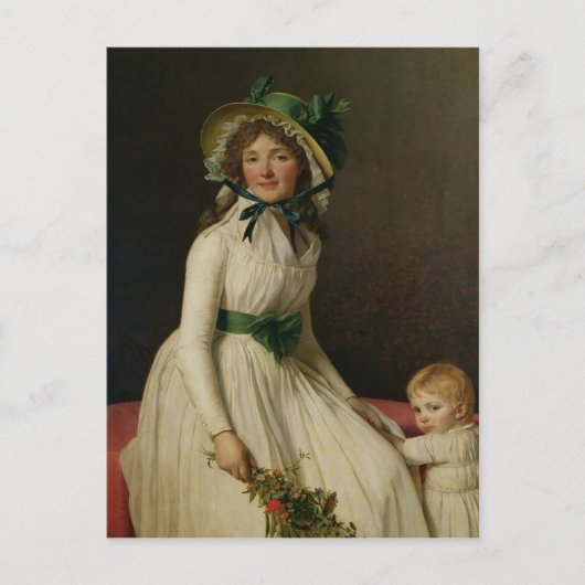 Madame Pierre Seriziat mit ihrem Sohn, Emile Postkarte (Vorderseite)