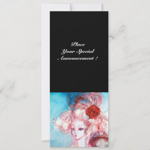 MADAME POMPADOUR ,Elegantes Gold-Kostümfest Einladung