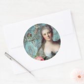 Madame Pompadour Envelope oder Gift Siegel Runder Aufkleber (Umschlag)