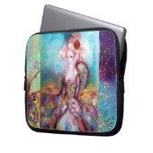 MADAME POMPADOUR goldblau pink Laptopschutzhülle (Vorderseite Links)