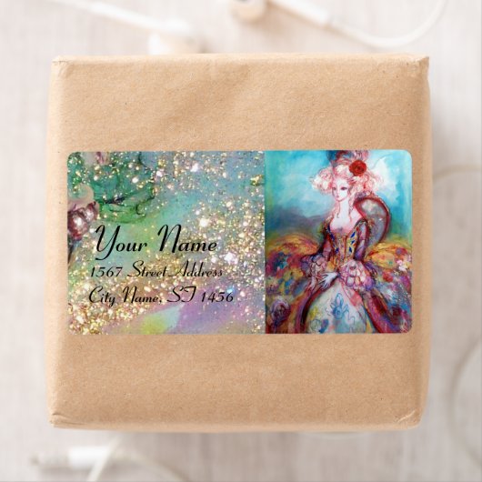 MADAME POMPADOUR, hellrosa, blau grün (Insitu)