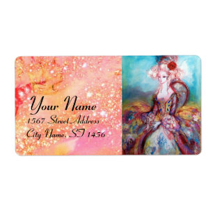 MADAME POMPADOUR, hellrosa, blau grün