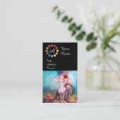 MADAME POMPADOUR MAKEUP ARTIST FARBE PALETTE VISITENKARTE (Stehend Vorderseite)