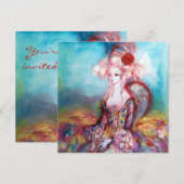 MADAME POMPADOUR,Party für klassische Kostüme Einladung (Vorne/Hinten)