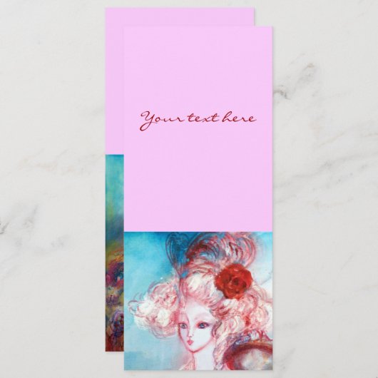 MADAME POMPADOUR,Party für klassische Kostüme Einladung (Vorne/Hinten)