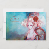 MADAME POMPADOUR,Party für klassische Kostüme Einladung (Rückseite)