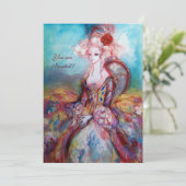 MADAME POMPADOUR,Party für klassische Kostüme Einladung (Stehend Vorderseite)