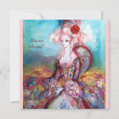 MADAME POMPADOUR,Party für klassische Kostüme Einladung (Vorderseite)