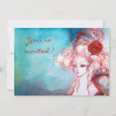 MADAME POMPADOUR,Party für klassische Kostüme Einladung (Rückseite)