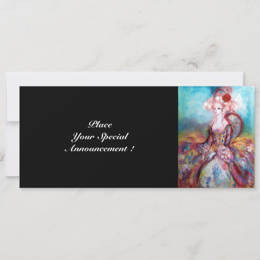 MADAME POMPADOUR,Party für klassische Kostüme Einladung (Vorderseite)