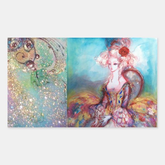 MADAME POMPADOUR, RECHTECKIGER AUFKLEBER (Vorderseite)