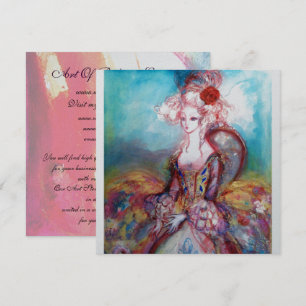 MADAME POMPADOUR Silber Metallic Einladung