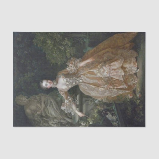 Madame Pompadour von Francois Boucher Seidenpapier (Vorderseite)