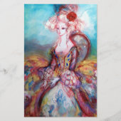 MADAME POMPADOUR, weich-blau-gestapelt Briefpapier (Vorderseite)