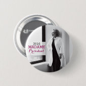MADAME PRÄSIDENT Hillary Clinton Kampagnen-Knopf Button (Vorne & Hinten)