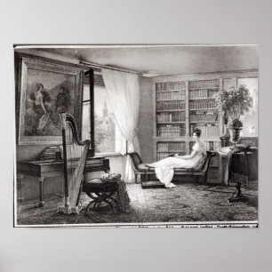 Madame Recamier am Abbaye-Zusatz-Bois Poster
