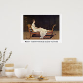 Madame Recamier-Portrait.von Jacques-Louis David Poster (Küche)