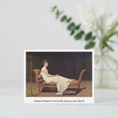 Madame Recamier-Portrait.von Jacques-Louis David Postkarte (Stehend Vorderseite)