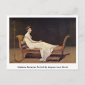 Madame Recamier-Portrait.von Jacques-Louis David Postkarte (Vorderseite)