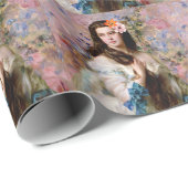 Madame Rimsky mit Blume Geschenkpapier (Rolleneckpunkt)