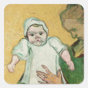 Madame Roulin und ihr Baby Vincent van Gogh- Quadratischer Aufkleber