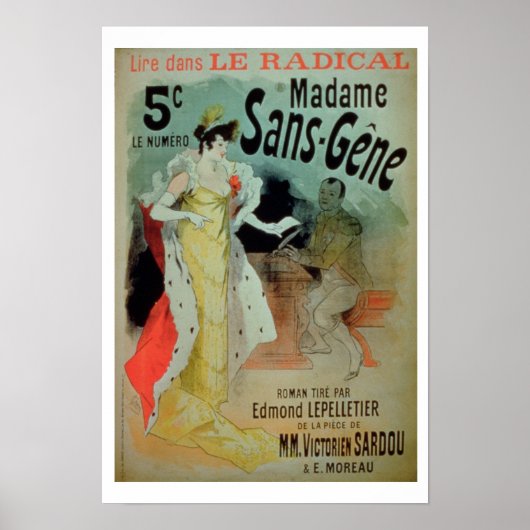"Madame Sans-Gene" in Le Radical, von Edmond Lepel Poster (Vorne)