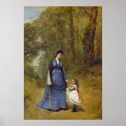 Madame Stumpf - Jean-Baptiste - Corot Fine Art Poster (Vorne)