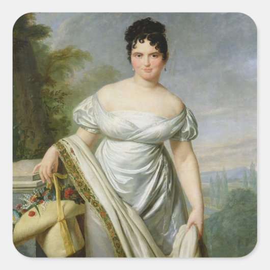 Madame Tallien Quadratischer Aufkleber (Vorderseite)