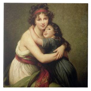 Madame Vigee-Lebrun und ihre Tochter Fliese