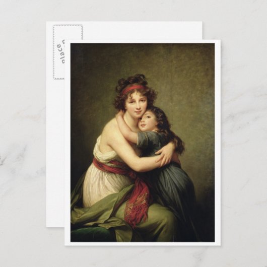 Madame Vigee-Lebrun und ihre Tochter Postkarte (Vorne/Hinten)