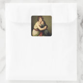 Madame Vigee-Lebrun und ihre Tochter Quadratischer Aufkleber (Tasche)