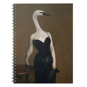Madame X hat ein Swanlike-Neck-Notebook Notizblock