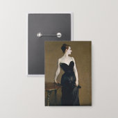 Madame X Porträt von John Singer Sargent Button (Vorderseite/Rückseite)